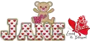 Glitter Bear Hearts - jane
