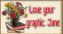Flowers on book - Jane