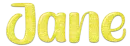 Name in yellow - Jane