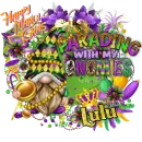 Parading with my GNOMIES - Mardi Gras - Lulu