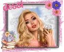 Blonde with wine - Jessi