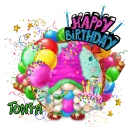Happy Birthday Gnome - Tonya