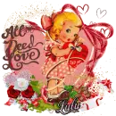 All you need is LOVE - Lulu - Vintage - Valentine - Retro