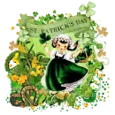 Happy St. Patrick's Day - Vintage Glitter Girl
