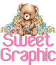 Bear with flowers - Sweet Graphic