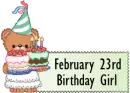 Birthday Girl - February 23rd - Tonya