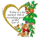 Cat - Flowers - A Good Day