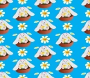 Easter Background -  Bunnies . .