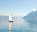 Boat on the water Background