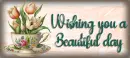 Teacup with flowers