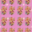 Seamless Cross with flowers background