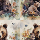 Non seamless bear background