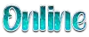 Online now icon - Teal glitter