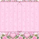Background,  seamless, hearts & flowers