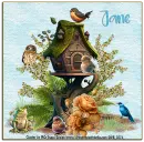 Birdhouse with birds  Jane