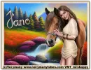 Brunette with horse - Jane