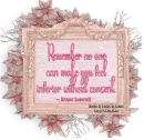Remember....