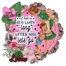 A MOTHER'S HUG LAST LONG - HAPPY MOTHER'S  DAY - VINTAGE - LORAINE