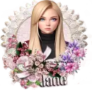 Blonde girl with flowers - Jane