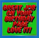 Great Job on your Birthday Page!