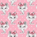 Cute, seamless, pink Elephant Background