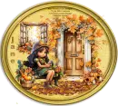 Girl on Bench in Autumn - Jane