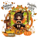 AUTUMN WISHES PUMPKIN KISSES FALL GIRL