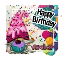 HAPPY BIRTHDAY - GNOME - AMBER