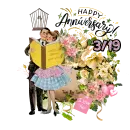 HAPPY ANNIVERSARY - VINTAGE -MARCH 19 - LORAINE