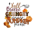 FALL BREEZE CRUNCHY LEAVES PUMPKIN PLEASE GLITTER