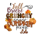 LULU - FALL BREEZE CRUNCHY LEAVES PUMPKIN PLEASE GLITTER