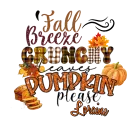 LORAINE - FALL BREEZE CRUNCHY LEAVES PUMPKIN PLEASE GLITTER