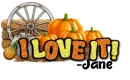 JANE - I LOVE IT - FALL AUTUMN PUMPKIN HAY BALE