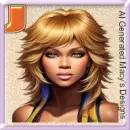 Blonde woman sticker - J