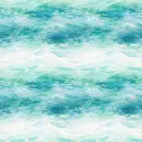 Seamless teal ocean waves