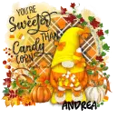 ANDREA - YOU'RE SWEETER THAN CANDY CORN GNOME FALL AUTUMN