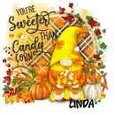 LINDA - YOU'RE SWEETER THAN CANDY CORN GNOME FALL AUTUMN
