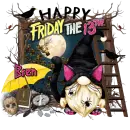 Bren - Gnome Happy Friday the 13th Black Cat 