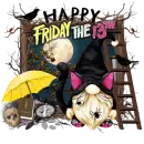 Gnome Happy Friday the 13th Black Cat 