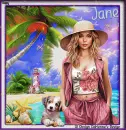 Blonde on beach - Jane