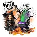 I PUT A SPELL ON YOU - WITCH BROWN HAIR HALLOWEEN