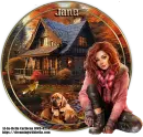 Girl and her dog in Autumn - Jane
