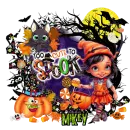 Mikey- Too Cute To Spook Witch Girl Pumpkin Halloween