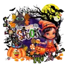 Lulu - Too Cute To Spook Witch Girl Pumpkin Halloween