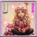 Pink Christmas Sticker - J