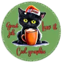 Cute Kitty with Santa hat - Jane