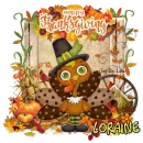 Loraine - Happy Thanksgiving Turkey Fall Autumn 