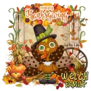 Welch Family - Happy Thanksgiving Turkey Fall Autumn 