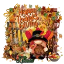 Lilliana - Happy Thanksgiving Gnome Turkey Fall Autumn 