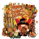 Loraine - Happy Thanksgiving Gnome Turkey Fall Autumn 